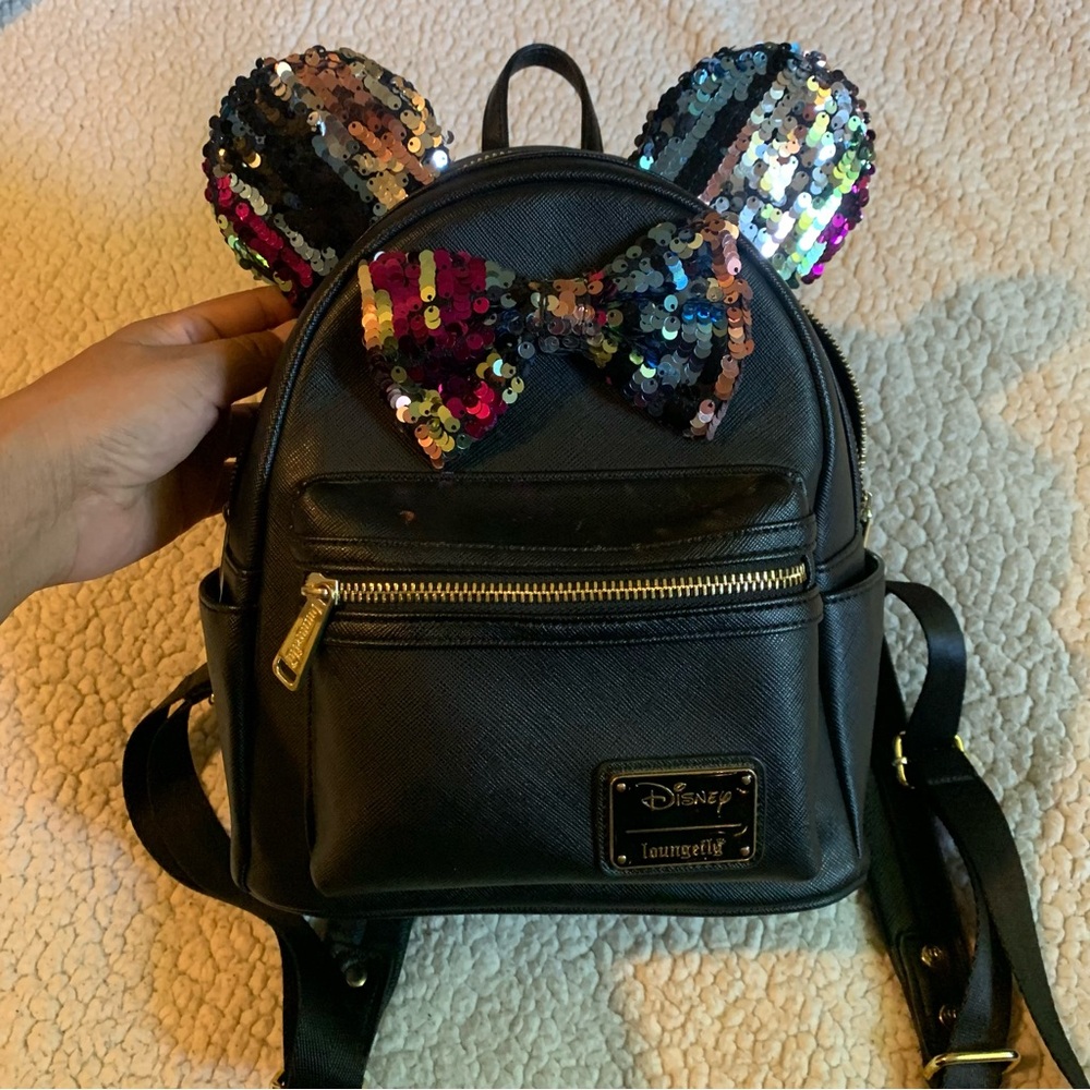 Disney Sequin Mini Mouse Backpack - image 1